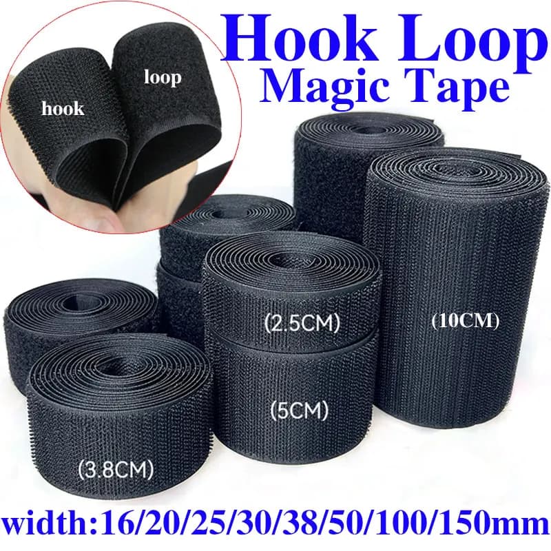 5 m/paia cucire nastro ad anello con gancio nastro magico ad incastro in nylon non adesivo per progetti fai da te abbigliamento cucito artigianato largo 16mm-150mm