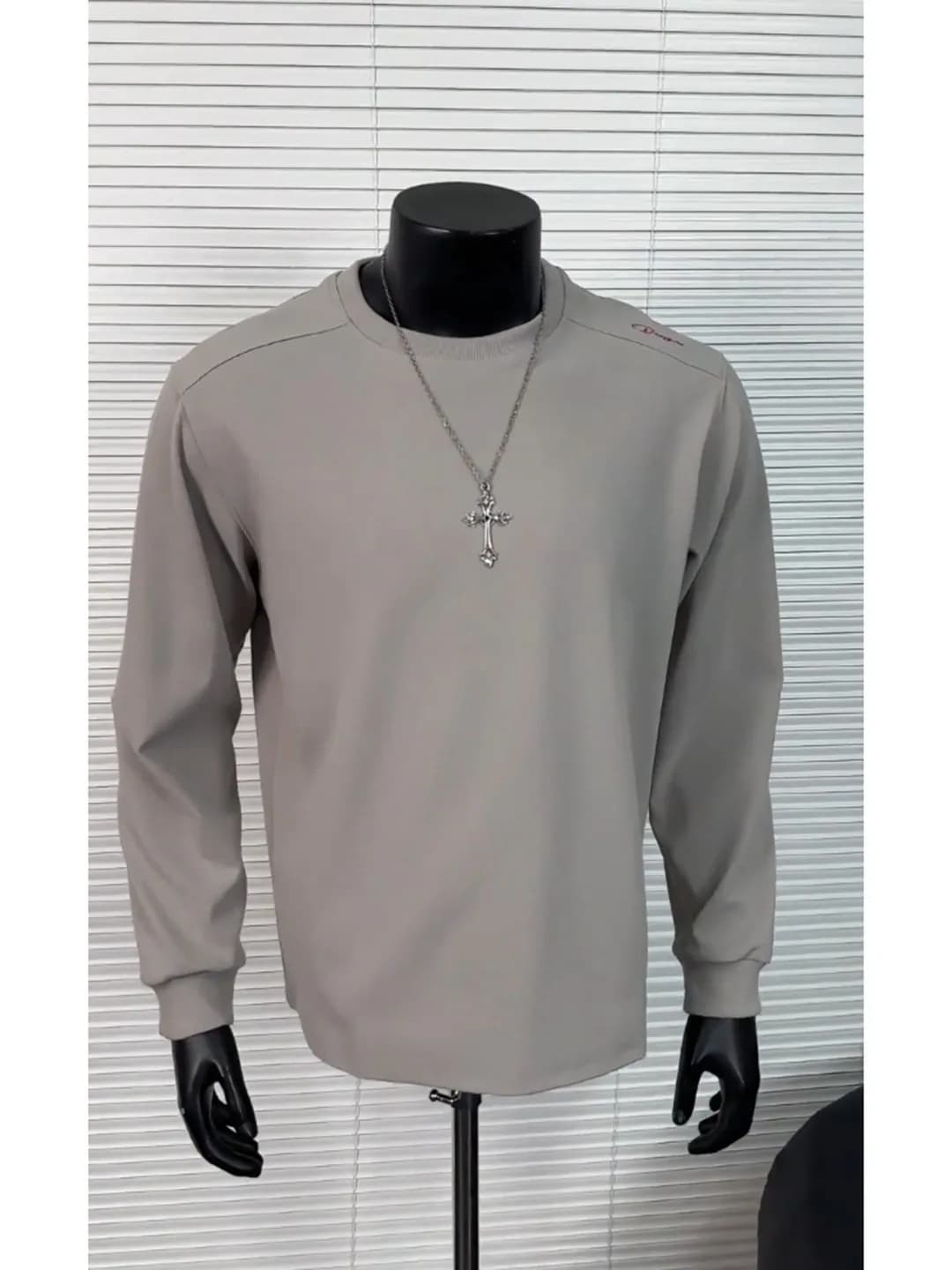 ey Red Label Embroidered Men's Long Sve irt Autumn Winter Boxy Rigorous Sle Base Layer T-irt Wfle Pattern Hoodie