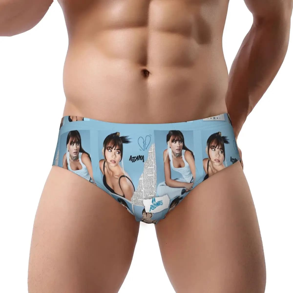 Uomini personalizzati Aitanas Poster Mutandine Intimo Maschile Comfort Cantante di musica spagnola Slip Mutande