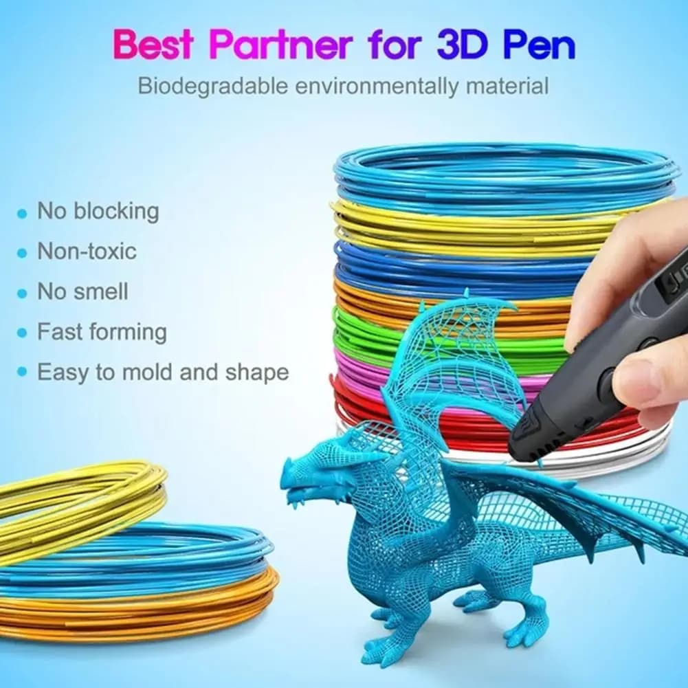 Filament for 20-color 3D pen PLA embroidery from 1,75 mm 10 feet 3 m per total color 320 feet 96 m High quality 3D printing thread for 3D pen