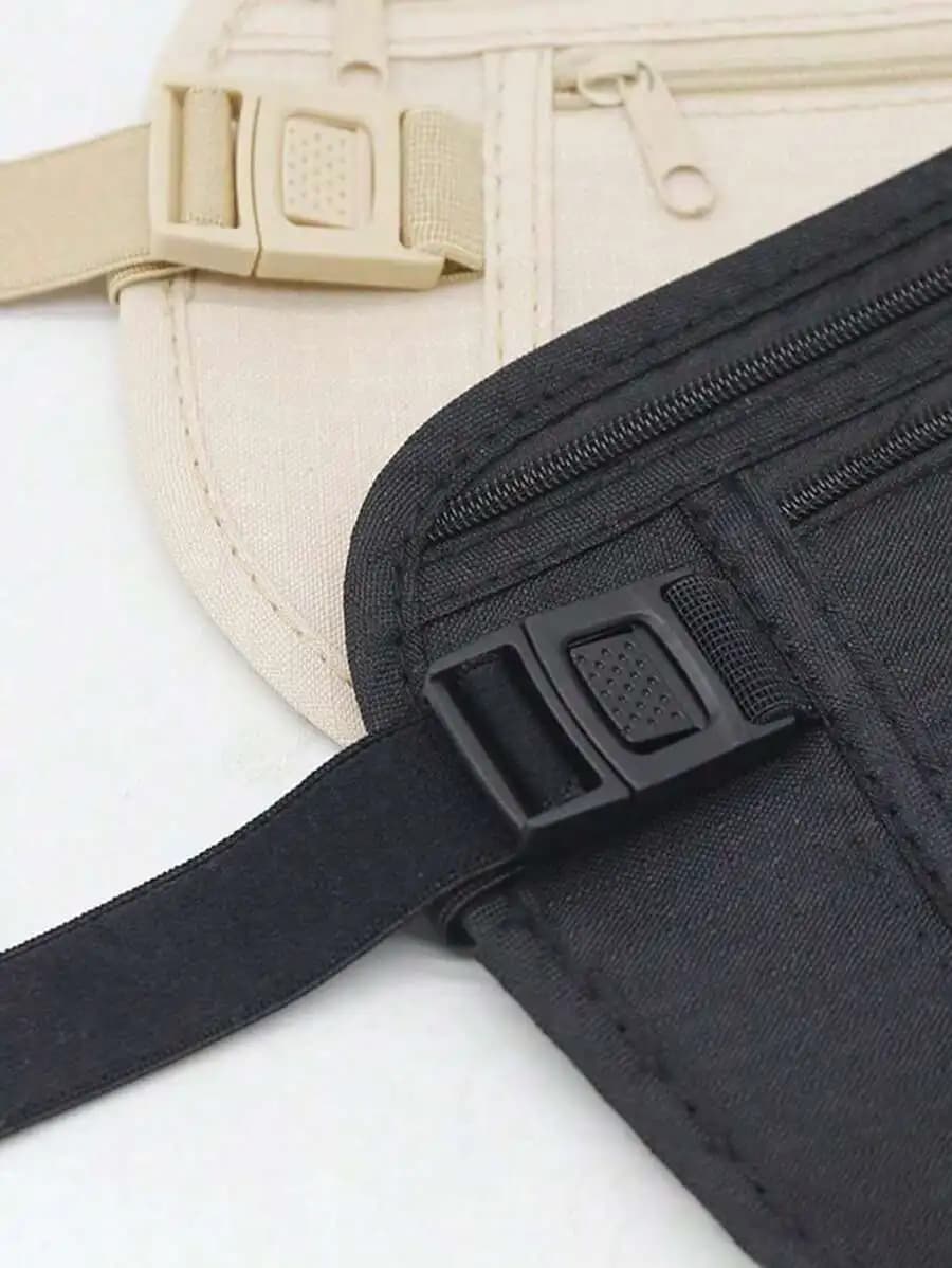 Marsupio da Viaggio Invisibile, Porta Passaporto Nascosto, Portafoglio di Sicurezza Leggero Multifunzione