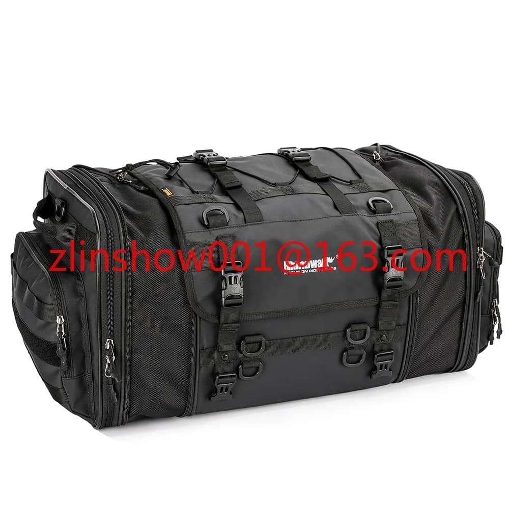 Deluxe Hide-Away Tail Trunk Motorcycle Bag Motor Tour Pak Luggage Rack