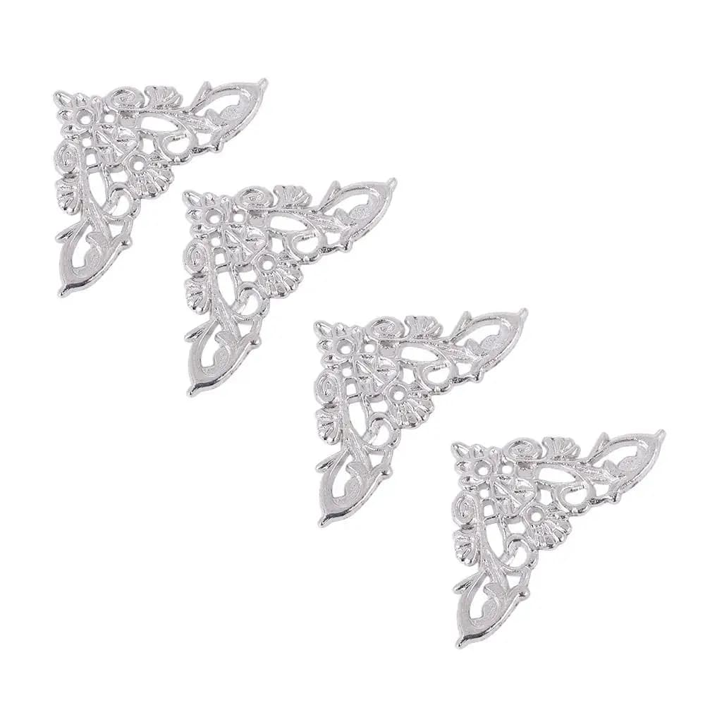 4Pcs Gifts Case Edge Corner Feet Leg Jewelry Box Scrapbook Album Corner Brackets Furniture Hardware Decorative Protector