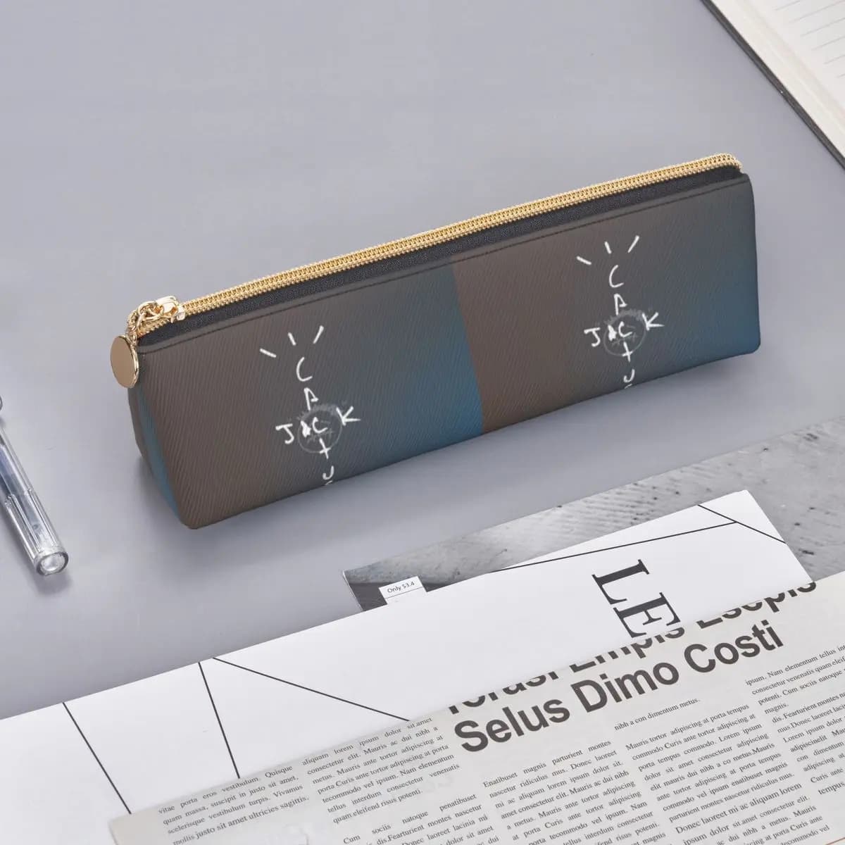 Cactus Jack Logo Pencil Cases Pencil Pouch Storage Stationery Supplies Pen Box Pencil Bag for Studen Gifts