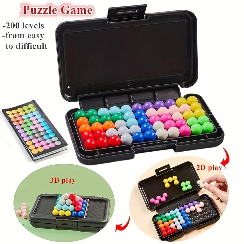Gioco Educativo 3D IQ Toy Player, Puzzle Interattivo con Timer, Rompicapo Intelligente, Regalo di Natale