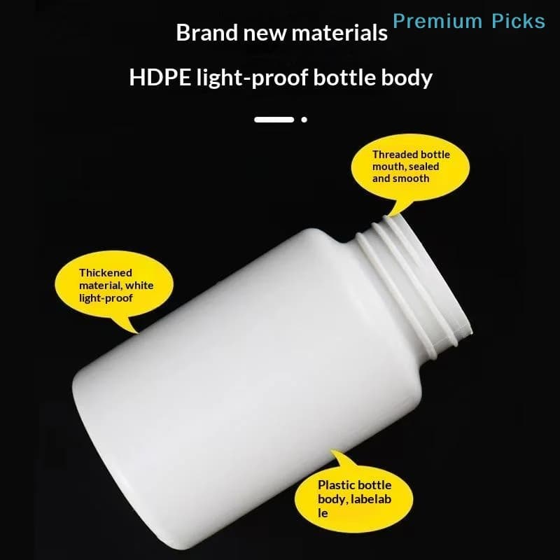 portableEmpty White Plastic Pill Bottles 10Pcs Leak Proof HDPE Screw Lids 15ml-100ml Portable for Vitamin Supplement Storage