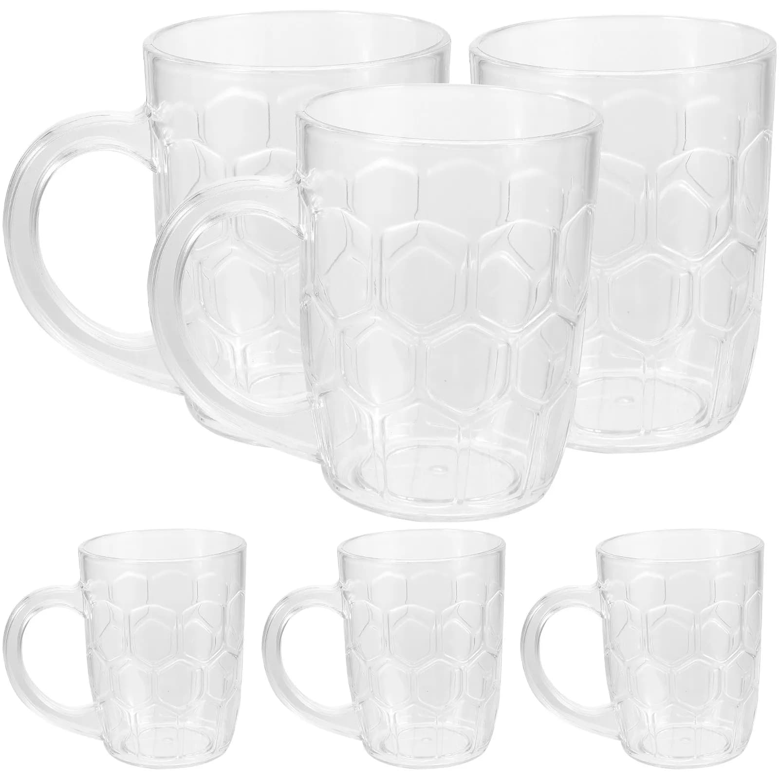 Set di 6 Bicchieri per Birra a Forma di Ananas, Piccole Tazze in Plastica per Uso Quotidiano, Forniture per Feste, Decorazione Bar, Contenitori per Succhi di Frutta, Latte e Birra