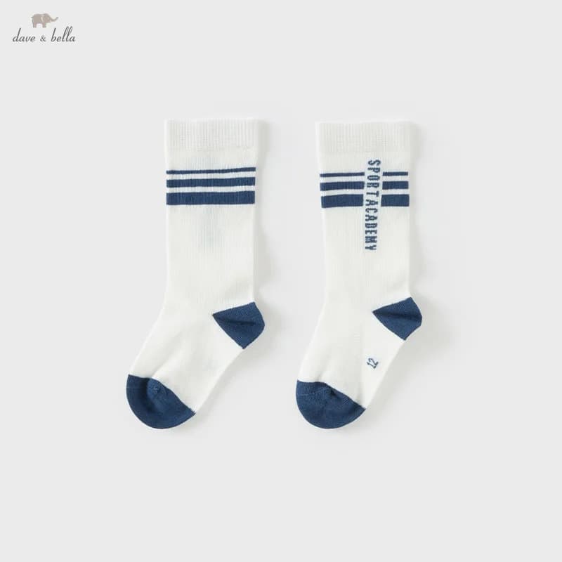 Dave Bella Ragazzi Ragazze Calzini Lunghi Autunno Primavera Calze a Righe Bianche per Pantaloncini Abiti Multi Accerrory DB2252549