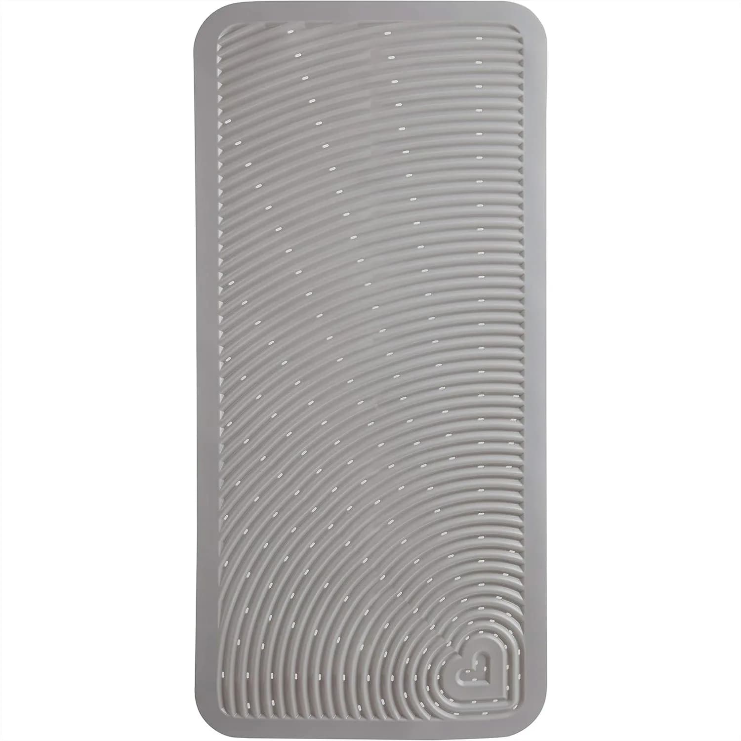 Tappetino da Bagno per Neonati, Tappetino Imbottito per Vasca da Bagno per Bambini e Ragazzi, 36x17 Grigio con Ventose Antiscivolo