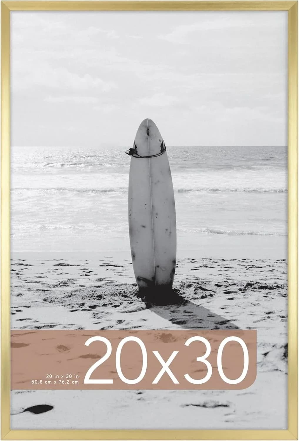 Foundation 20x30 Poster Frame Traditional Brass, Vertical & Horizontal Wall Hanging Large Picture Frame for Photos, Posters