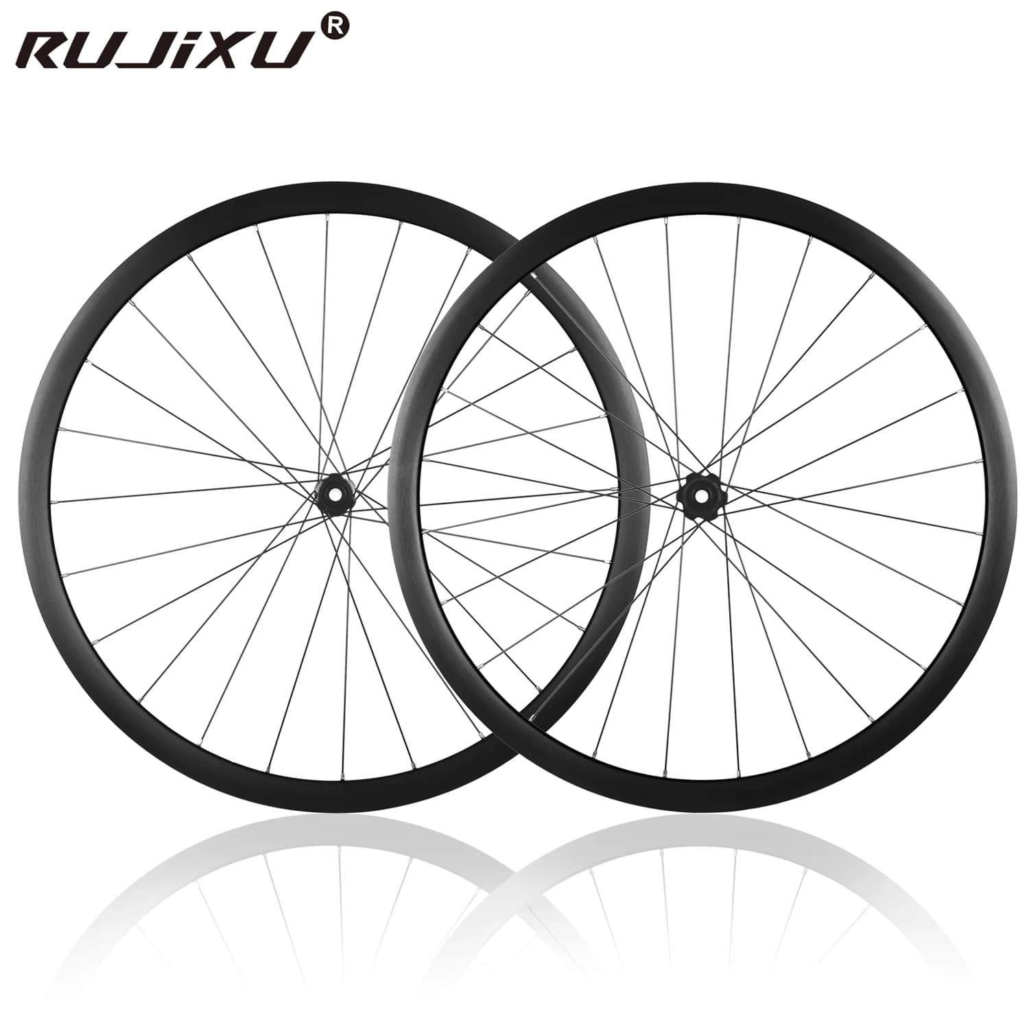 Set di ruote per bici da corsa RUJIXU 700C 30/35/41mm in lega di alluminio con freno a disco, perno passante, ruote leggere per bici da corsa.