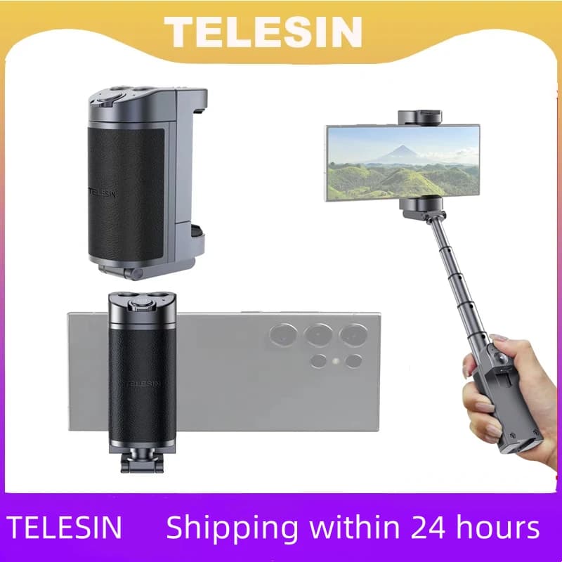 TELESIN Phone Camera Multifunction Selfie Handle Bluetooth Phone Stand Selfie Extendable Selfie Stick Detachable Remote Shutter