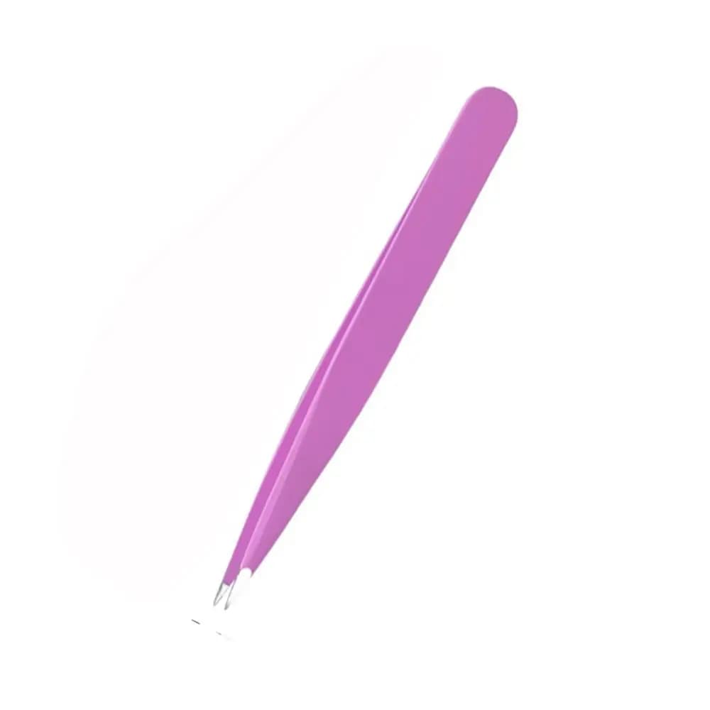 Stainless Eyebrow Tweezers Set Colorful Tilted Slanted Eye Brow Clips Comfortable Easy to Use Fine Hairs Puller