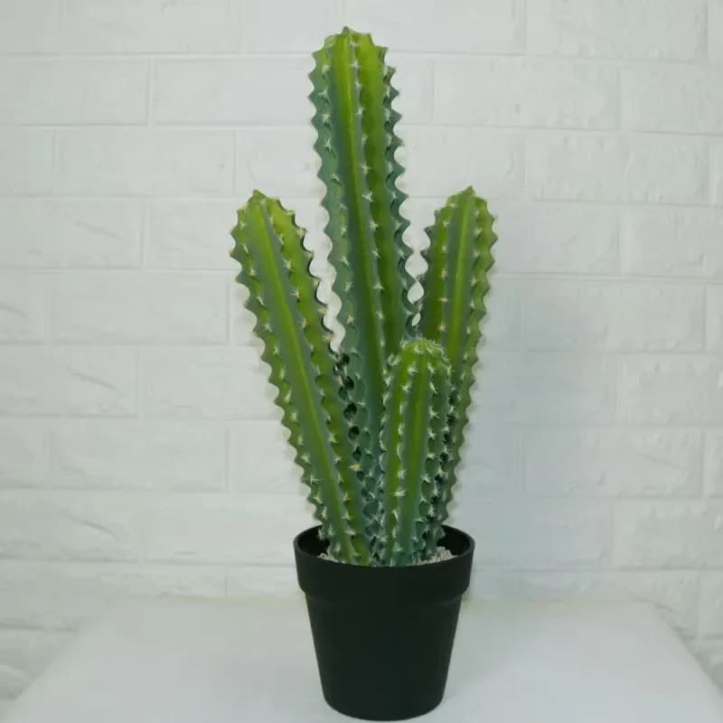 Wholesale Indoor Decorative Artificial Single Bonsai Cactus Plant Small Potted Cactus for Wedding