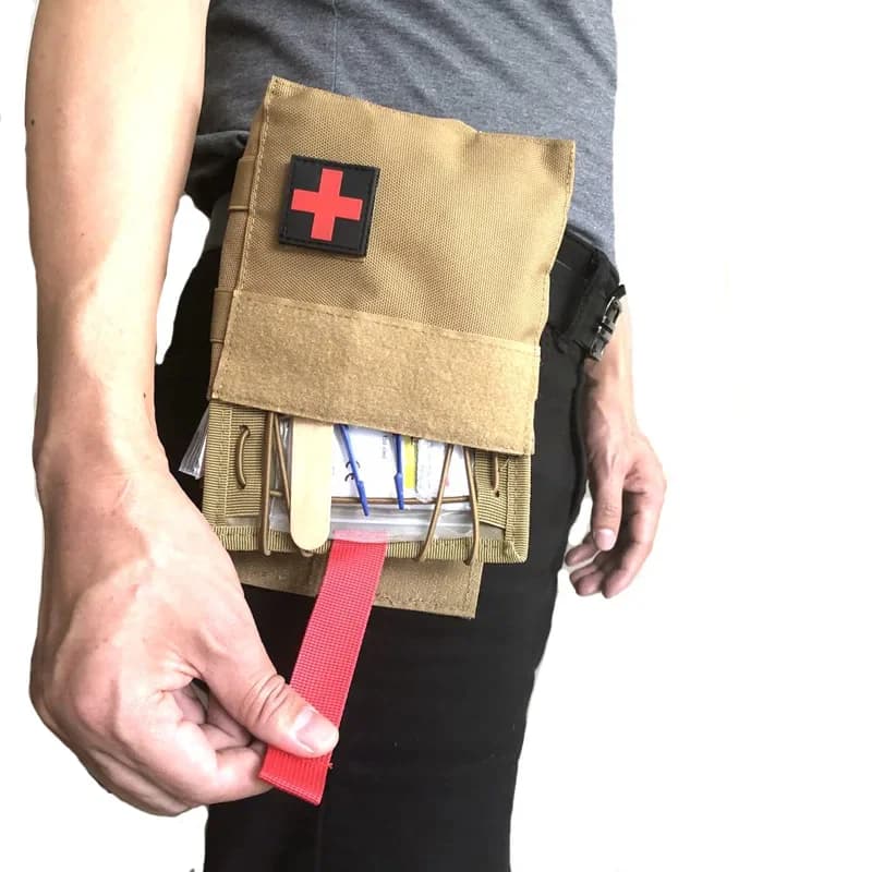 Tactical Blow Out Kit Bag Medical Bag First Aid Case IFAK with MOLLE Fettuccia for Belt and Tactical Vest