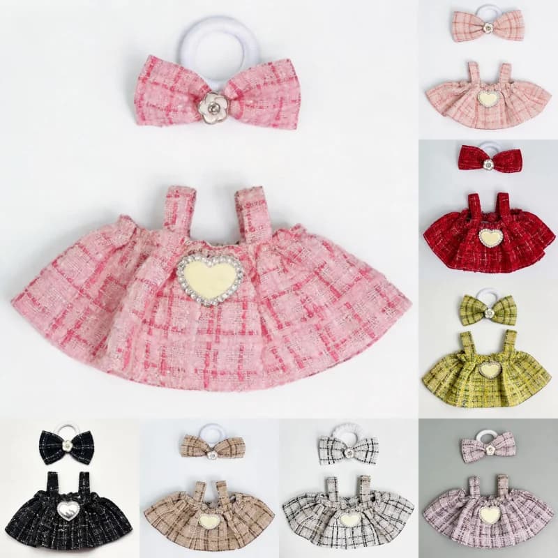 Per gonna per bambola in peluche Labubu da 17 cm - Set di gonne adorabili per regalo di accessori per vestiti fai da te