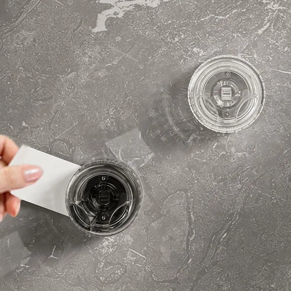 Porta spazzolino elettrico con ventosa in plastica Gancio portaoggetti per spazzolino senza fori montato a parete Ganci riutilizzabili rimovibili