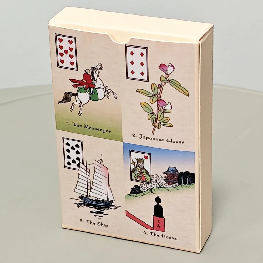 Un Ukiyo-e Lenormand 9*6 cm 36 pezzi di carte Oracle basate sul stile mondiale galleggiante di noci e dipinti giapponesi