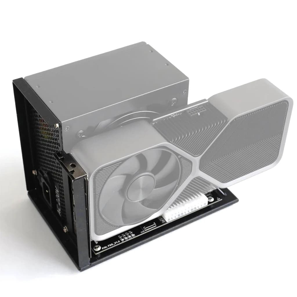 Docking Station per Scheda Grafica Esterna F9G OCuLink ATX Open-Frame PCIe 4.0 x4 64Gbps per Schede Madri Intel NUC STX ITX
