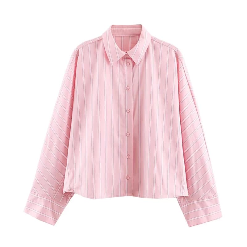 Women's 2026 New Shirts Tops Autumn Fashion Stripes Loose Elegant Women's Shirts Chic Casual Youth Short Long Sleeve Blouses