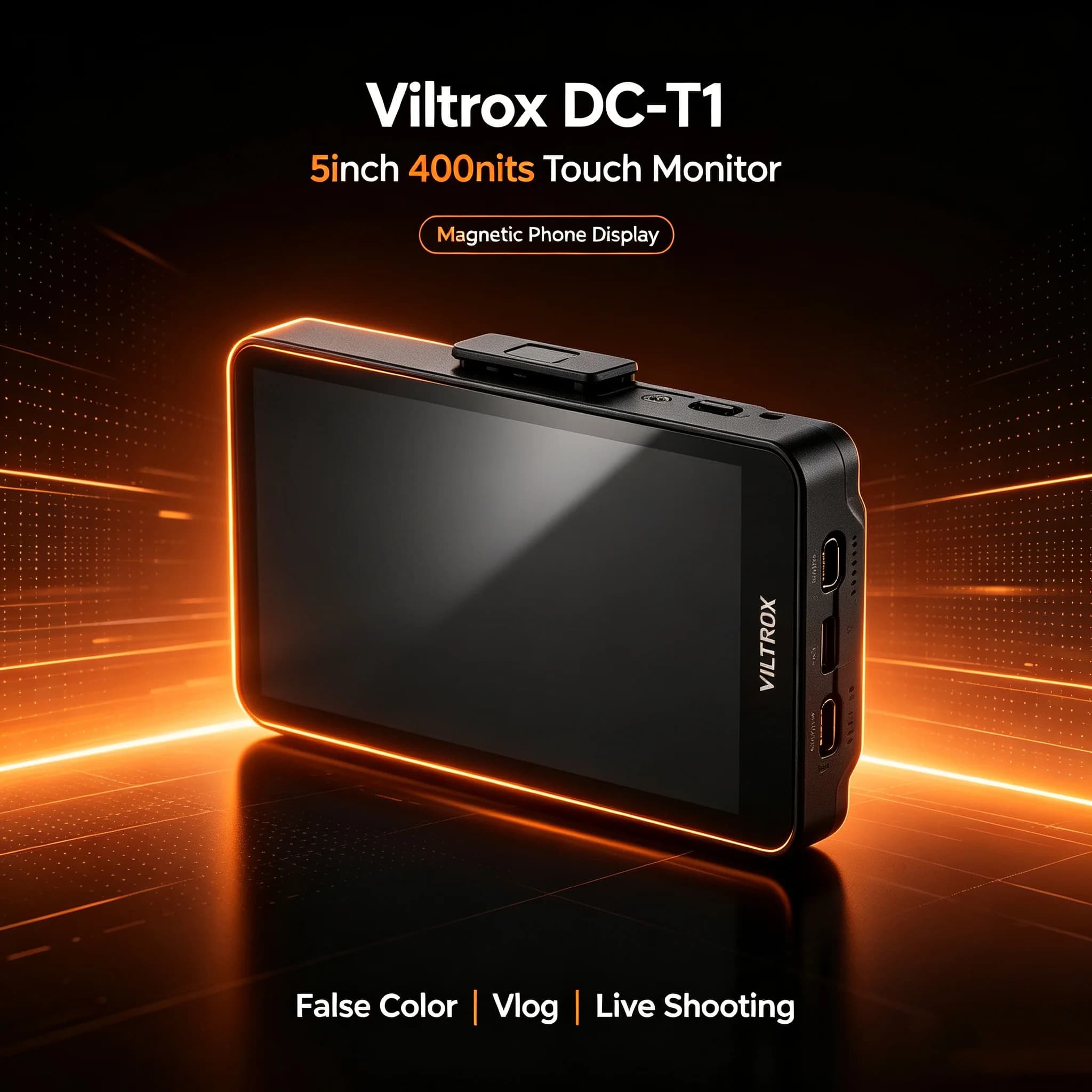 Viltrox DC-T1 5inch 400nits Touch Magnetic Phone Monitor False Color for iPhone Android Vlog Live Shooting