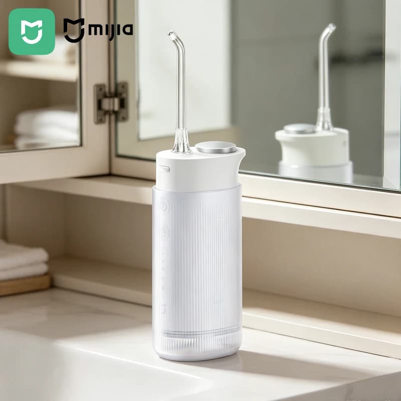 New Electric Oral Irrigator MIJIA F400 2024, 200ML Portable Hydropulser with 4 Modes, Whitening Cleaner for Tooths