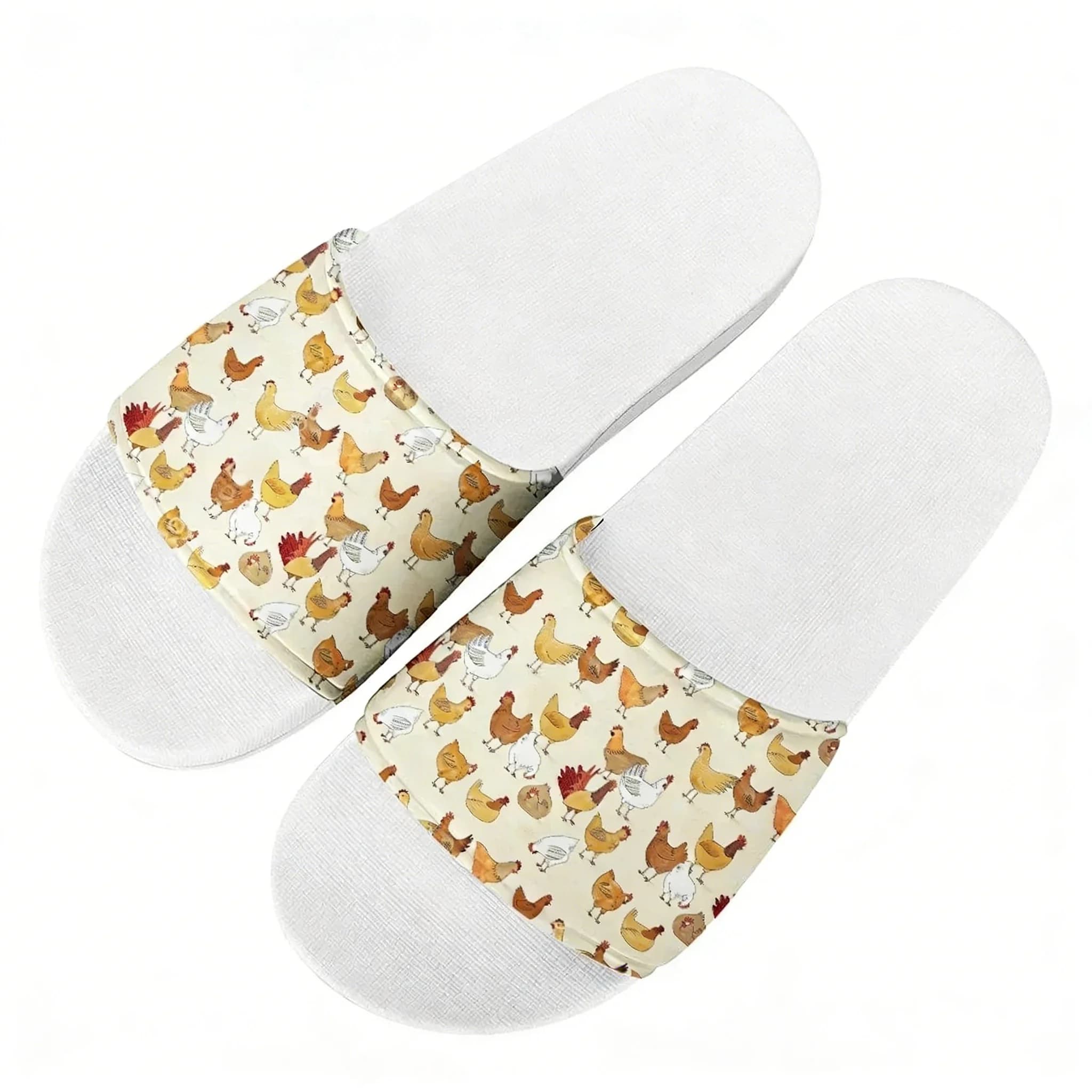 Ciabatte with Gallo Cartoon Printing, Women's and Teenagers' Home and Water Shoes, Beach and Pool Fashion Sandals, Customised and Comfortable Summer slippers