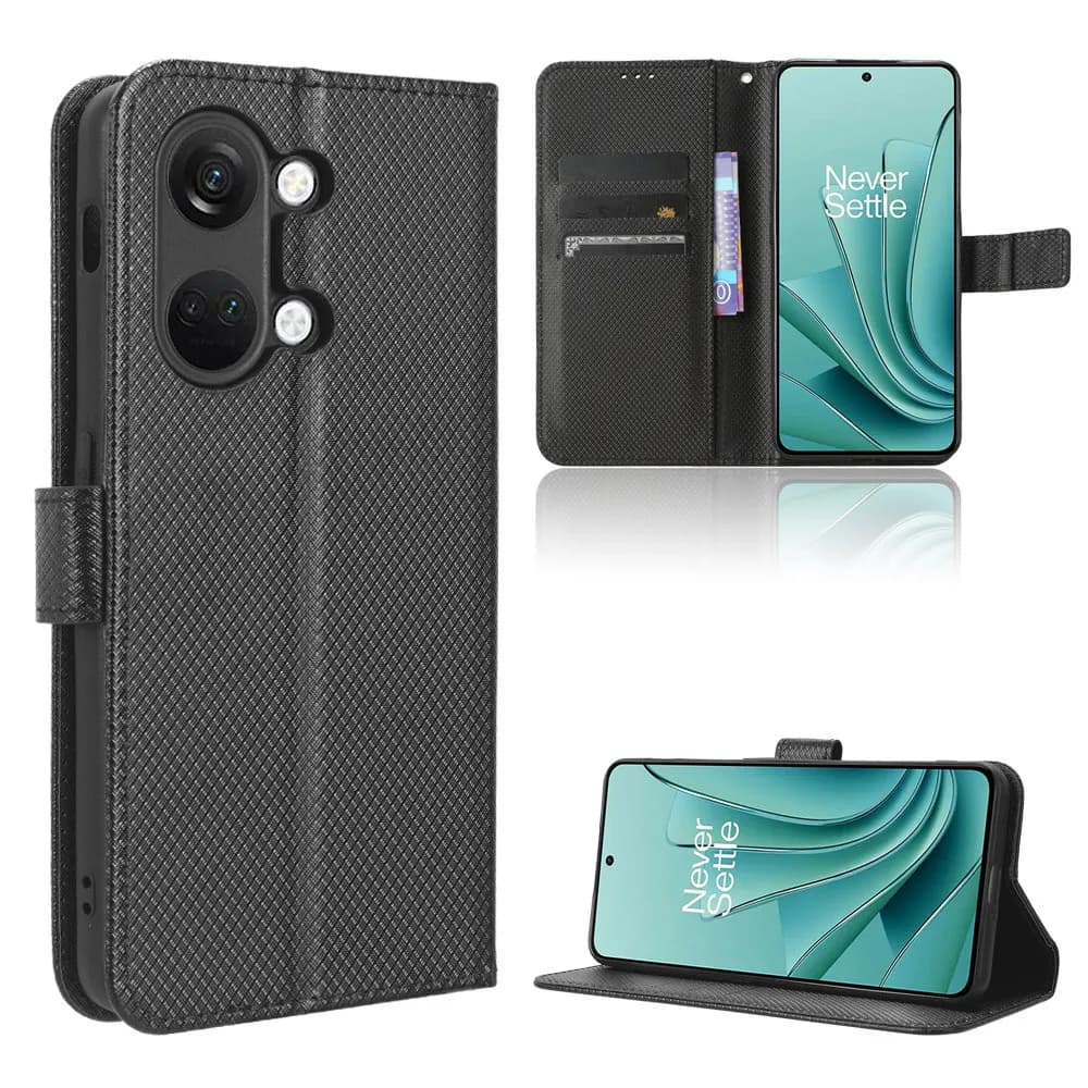 Per OnePlus Nord 3 5G Custodia di lusso Flip Diamond Pattern Pelle PU Portafoglio in pelle Custodia per OnePlus Nord 3 5G Nord3 Borsa per telefono
