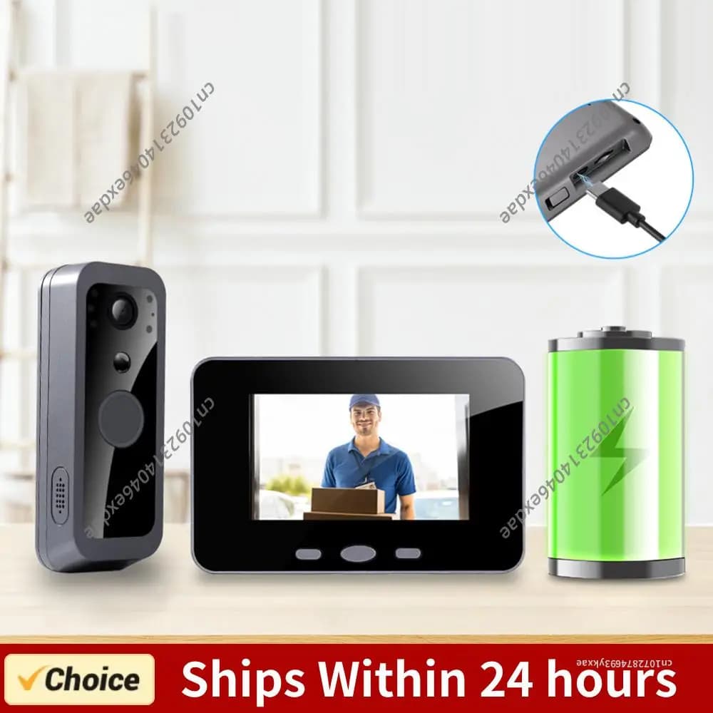 Videocitofono Intelligente 2.4G con Monitoraggio Video, Audio Bidirezionale, Telecamera Esterna e Sistema Intercom per Villa