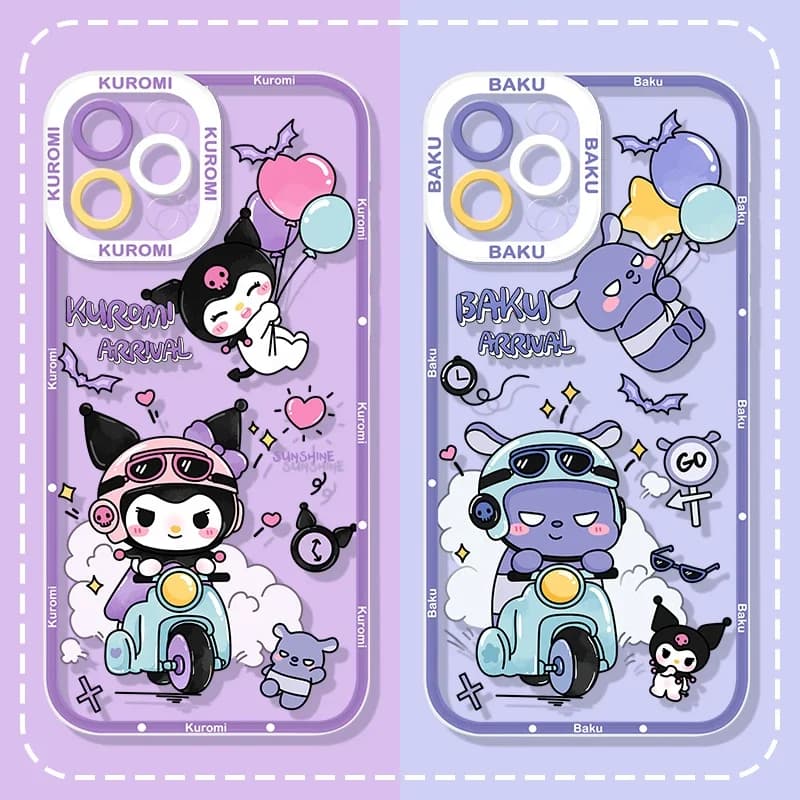 Cover per Telefono Cartoon Sanrio Kuromi per Samsung Galaxy S25 Edge S23 S22 S21 S24 Ultra Plus FE A56 A26 A36 5G A16 A06 4G A17 A07