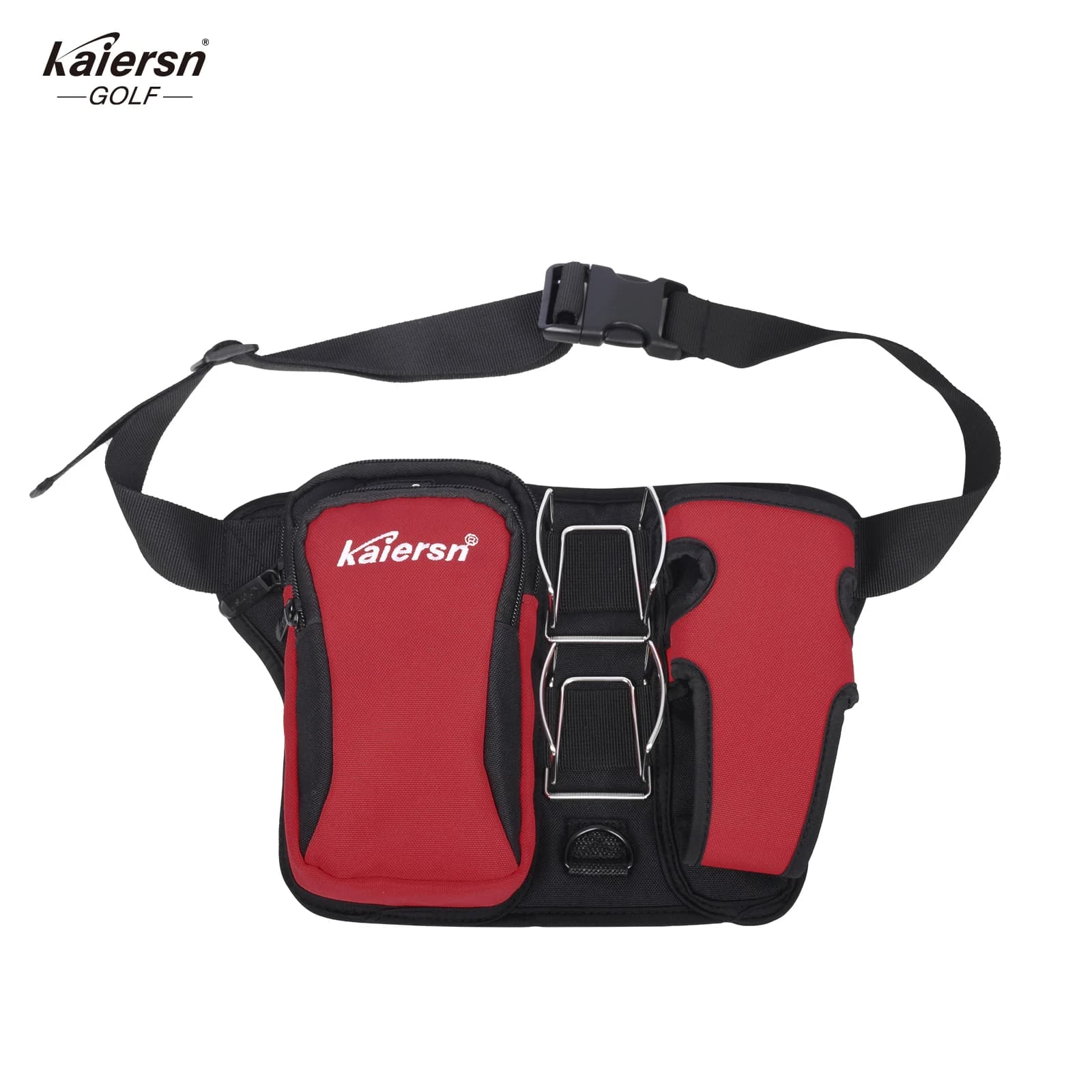 Marsupio da golf compatto Kaiersn - Marsupio sportivo portatile con doppie clip per palline - Adatto sia per uomini che per donne