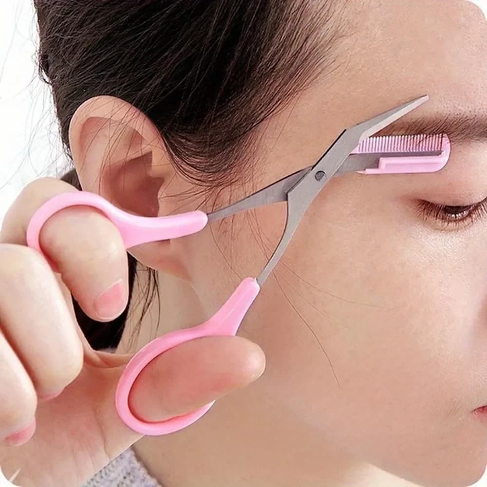 Holes for cutting stainless steel eyebrows with built-in comb Instrument for urgent rosin/white/black coloring Perfect eyebrow creation