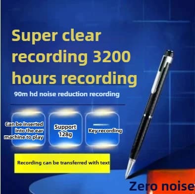 Registratore vocale Spy Pen 64 GB 32 GB Chiavetta USB e lettore MP3 Penna a sfera per registrazione audio per riunioni e lezioni
