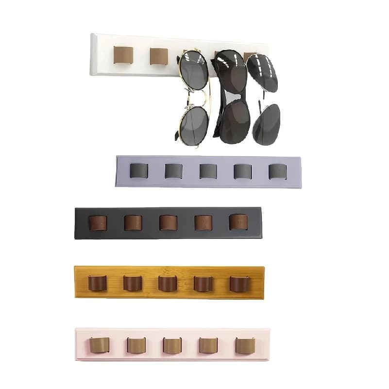 Wooden Eyeglass Storage Rack Wall Mounted Eyeglass Rack Household Sunglasses Sunglasses Storage Rack Glasses Display