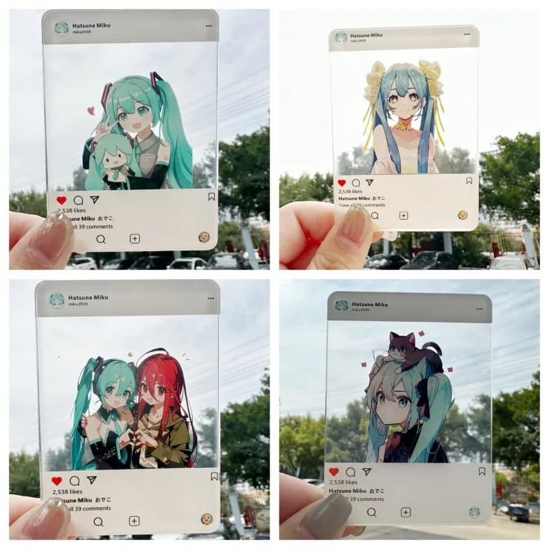 Cornice Fotografica in Acrilico da Tre Pollici con Hatsune Miku Anime, Cornice per Foto con Hatsune Miku Cartone Animato, Cornice per Foto con Miku Ragazza Carina, Regalo all'Ingrosso
