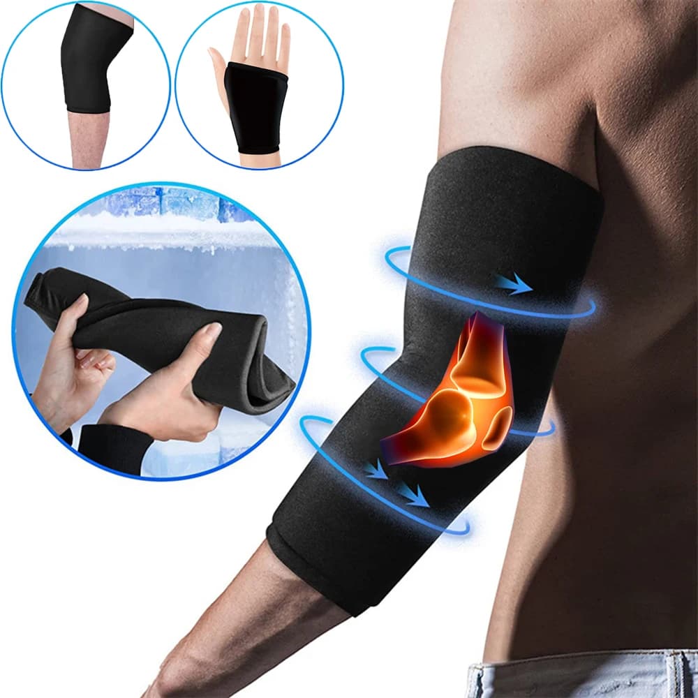 Set di impacchi di ghiaccio Supporto per gomito e ginocchio Supporto per polso Impacco di ghiaccio per lesioni Sollievo dal dolore Riutilizzabile per lividi Tendinite Artrite