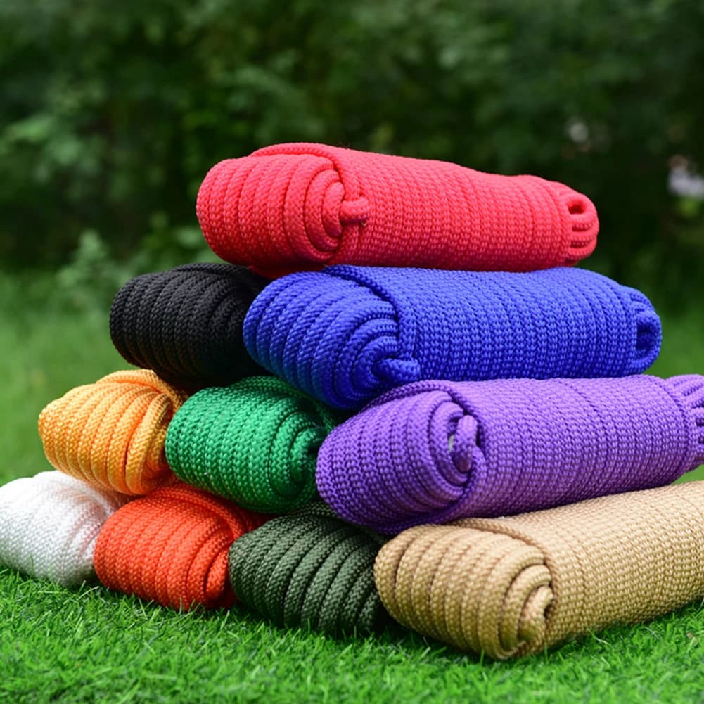 8 mm braided rope, 10 m outdoor rope, parachute rope, survival parachute cable, domestic rope, outdoor camping rope