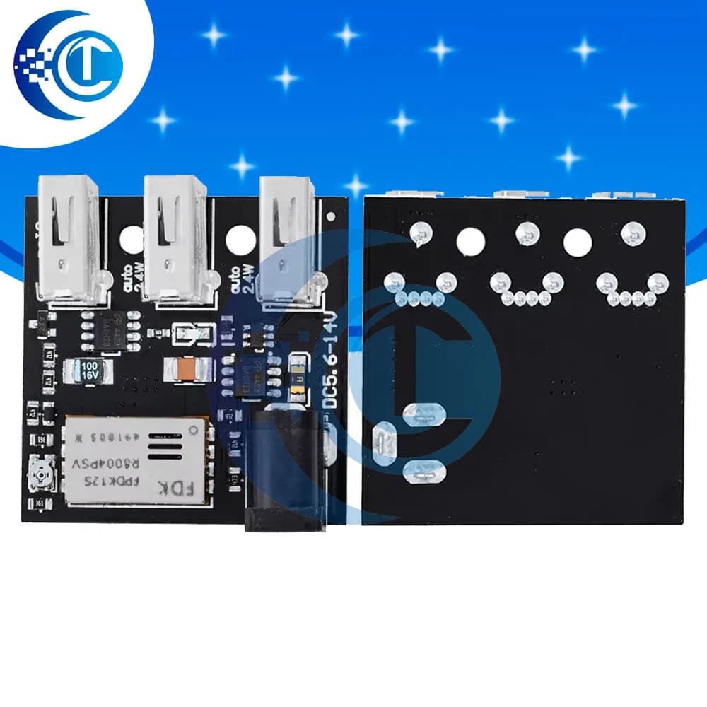 Convertitore step-down DC-DC 8A da 9V 12V a 5V, modulo di alimentazione USB a 3 porte per Arduino Raspberry Pi