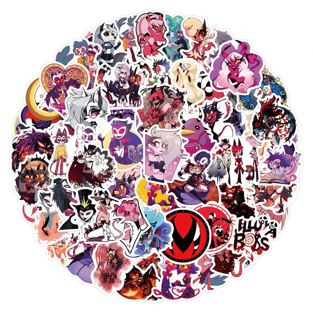 10/30/50/120pcs Helluva Boss Anime Graffiti Stickers Cartoon Sticker Decoration Skateboard Laptop Phone Cool Waterproof Decals