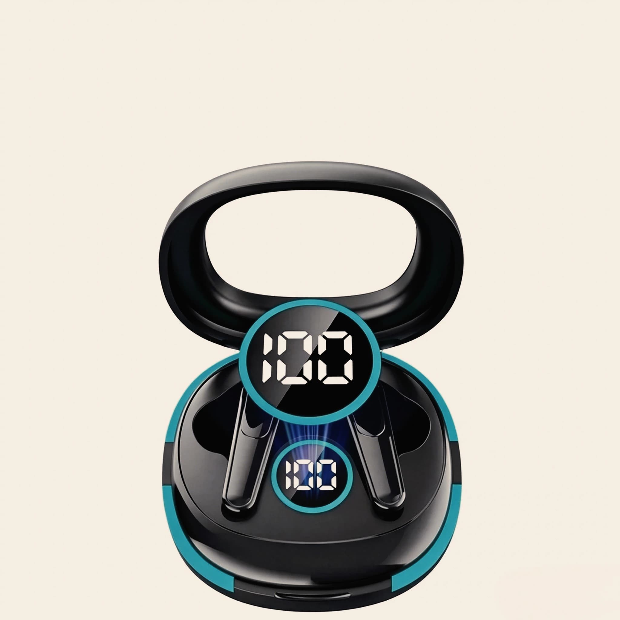 Rechargeable TWS True Wireless Earbuds Dual Noise Reduction LED Digital Display Smart Touch In-Ear Headphones with Built-in Mic