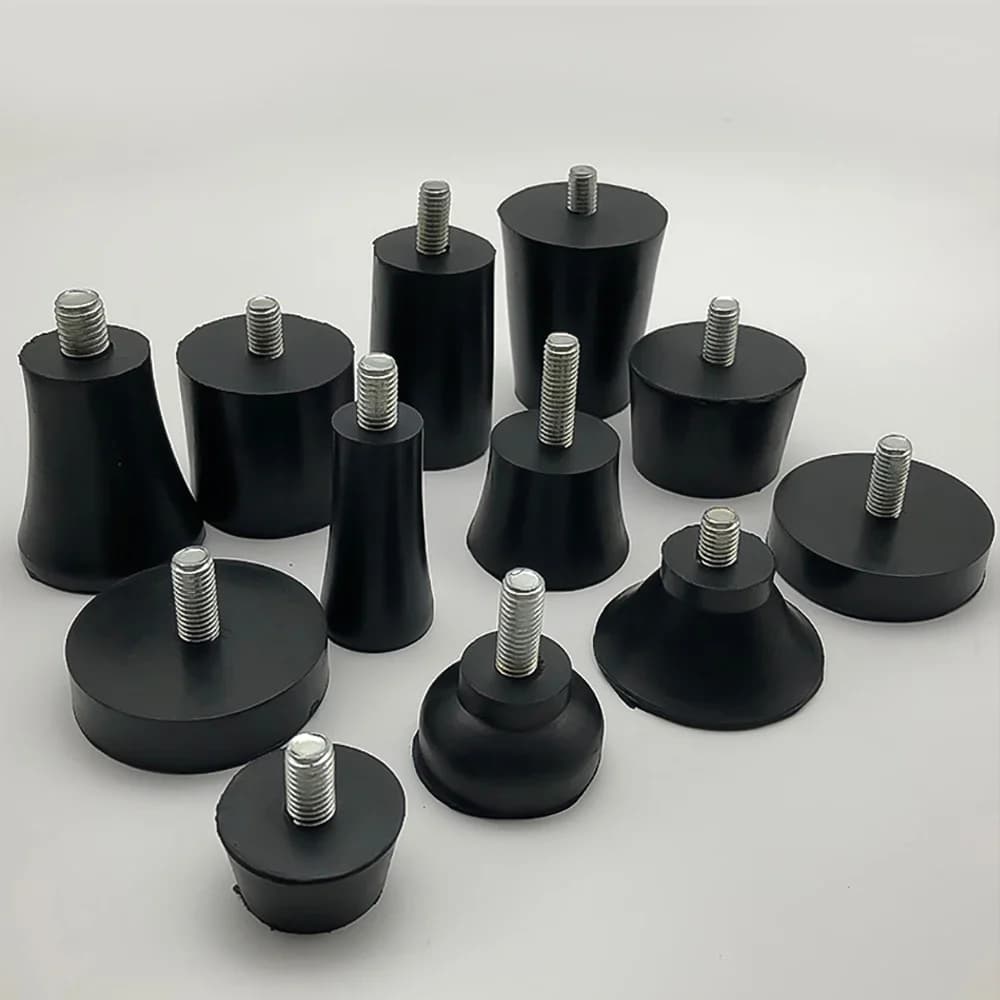4 pezzi M6 M8 piedini regolabili in gomma con vite sedia da tavolo piedino livellante nero gamba per mobili protezione anti-shock