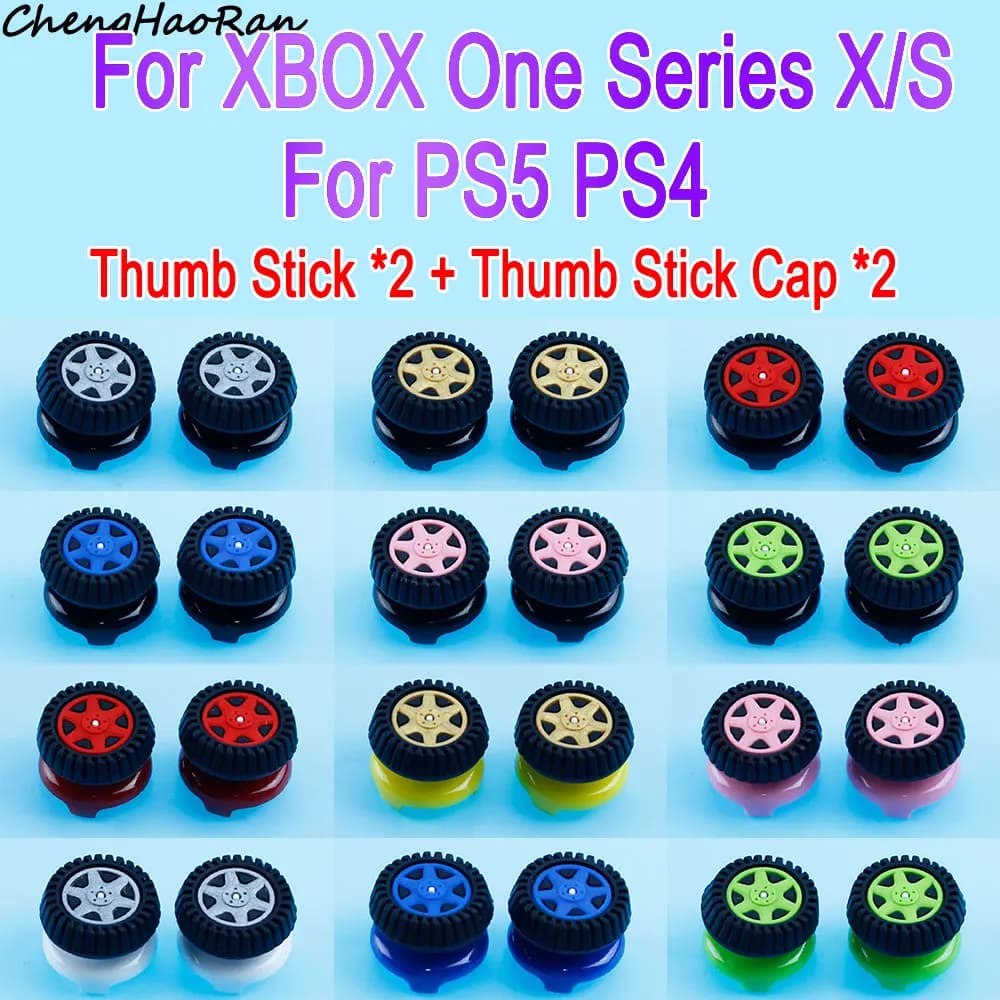2 pz per PS5 PS4 XBOX One Series X/S NS Switch PRO fai da te potenziato Thumbstick Grip Cover Wheel antiscivolo Joystick Cover Parts
