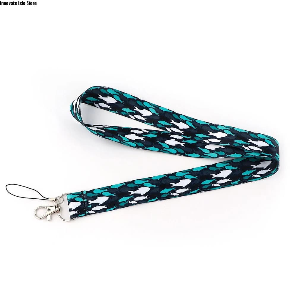Hang Rope Webbings Ribbon Phone Badge Strap Whale Shark Lanyards Mobile Phone Strap Marine Animal Phone Lanyard Phone Hang Rope