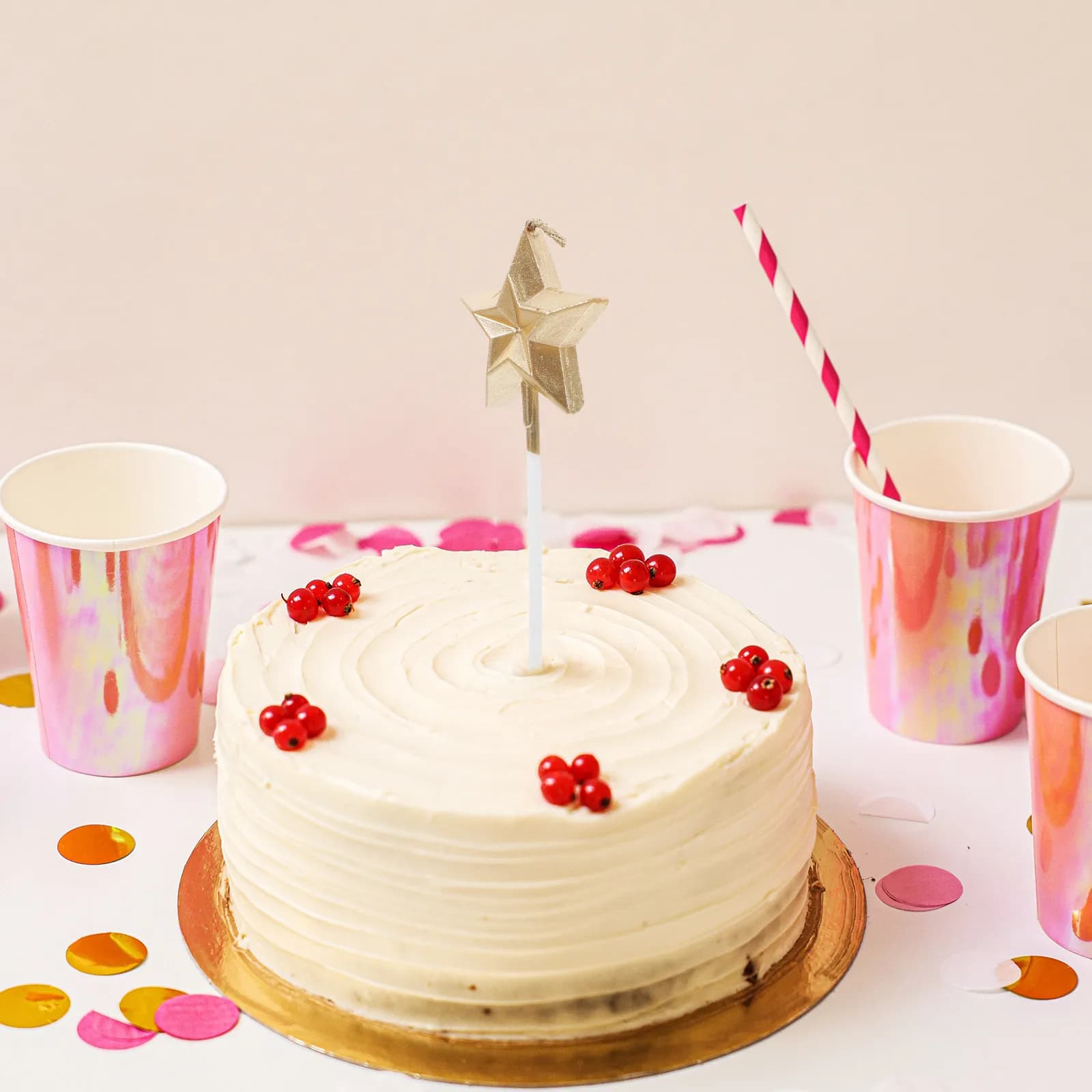 8 golden star candles for cake, birthday, creative, fun, long and thin, for celebrations