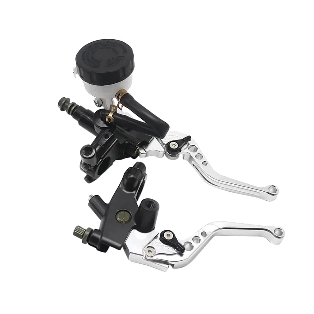 Set Leve Freno Frizione Universali Moto, Regolabili a Due Dita, in Lega di Alluminio, per Manubri da 7/8 Pollici, Moto Stradali e da Cross