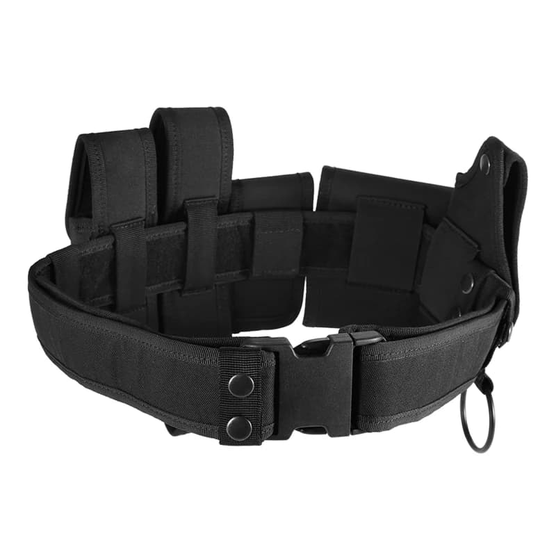 Cintura di utilità regolabile 6 In 1 per impieghi gravosi cintura a sgancio rapido delle forze dell'ordine con custodia per accessorio tattico di sicurezza della polizia