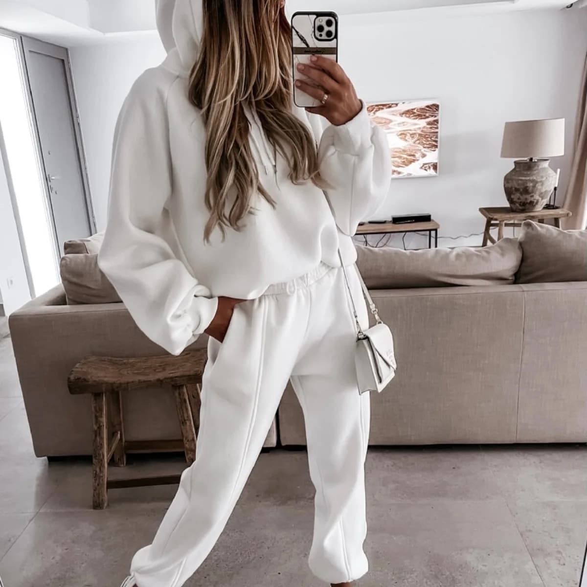 2025 Women's Hoodie Top Sporting Pants Jumpsuit Jogging Jumpsuit Set Long Sleeved Hoodie Sports pants Women's Jumpsuit