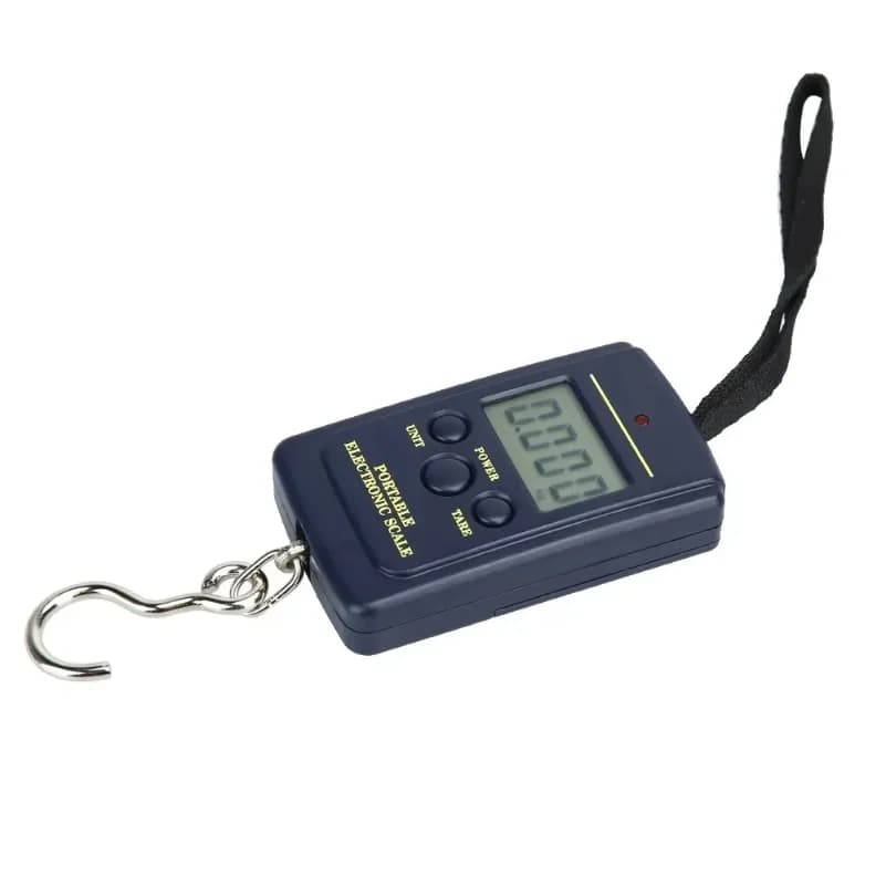 Bilancia Digitale Portatile Multifunzione da 40kg, Strumento di Pesatura per Pesca, Bagagli, Valigie, Viaggi, Bilancia con Gancio