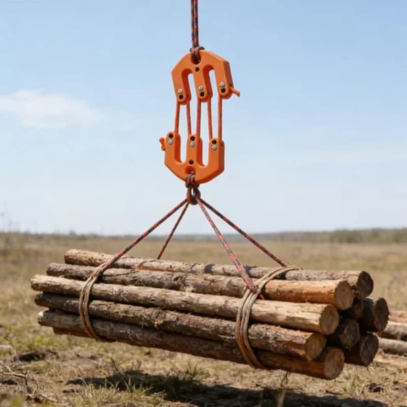 Lightweight Portable Block And Tackle Hoist System, Nylon Pulley Lifting Tool for Hunting Game & Outdoor Gear