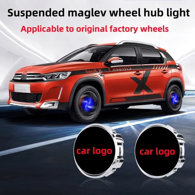 Hub Light Car Wheel Caps Light Center Cover Lighting Cap Floating Lighting LED auto per Citroen C4 C5 C3 C1 C2 C6 Berlingo